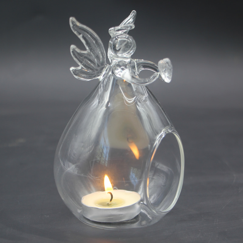 Angel Glass Candle Holder