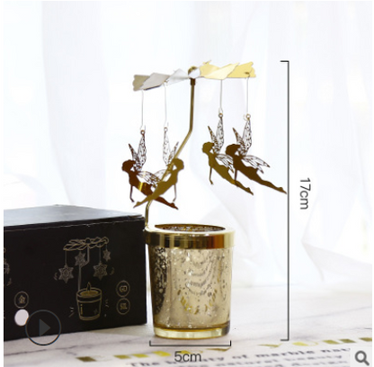Golden Carousel Candle Holder