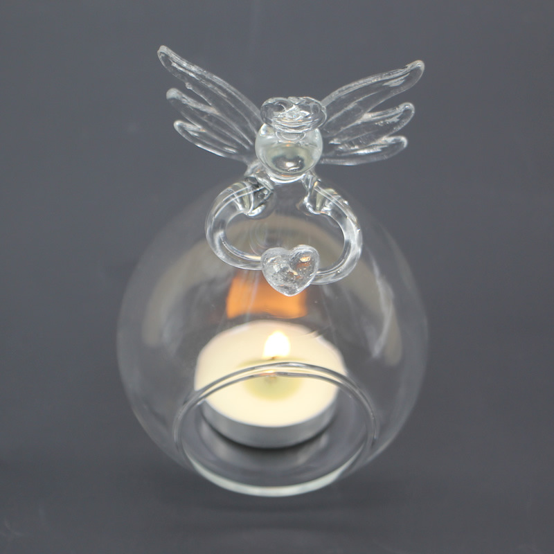 Angel Glass Candle Holder