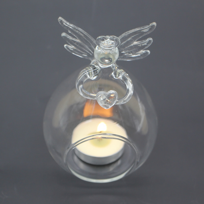 Angel Glass Candle Holder