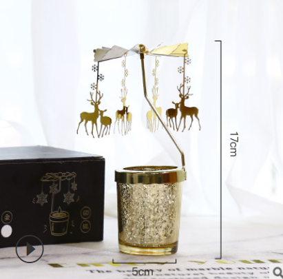 Golden Carousel Candle Holder