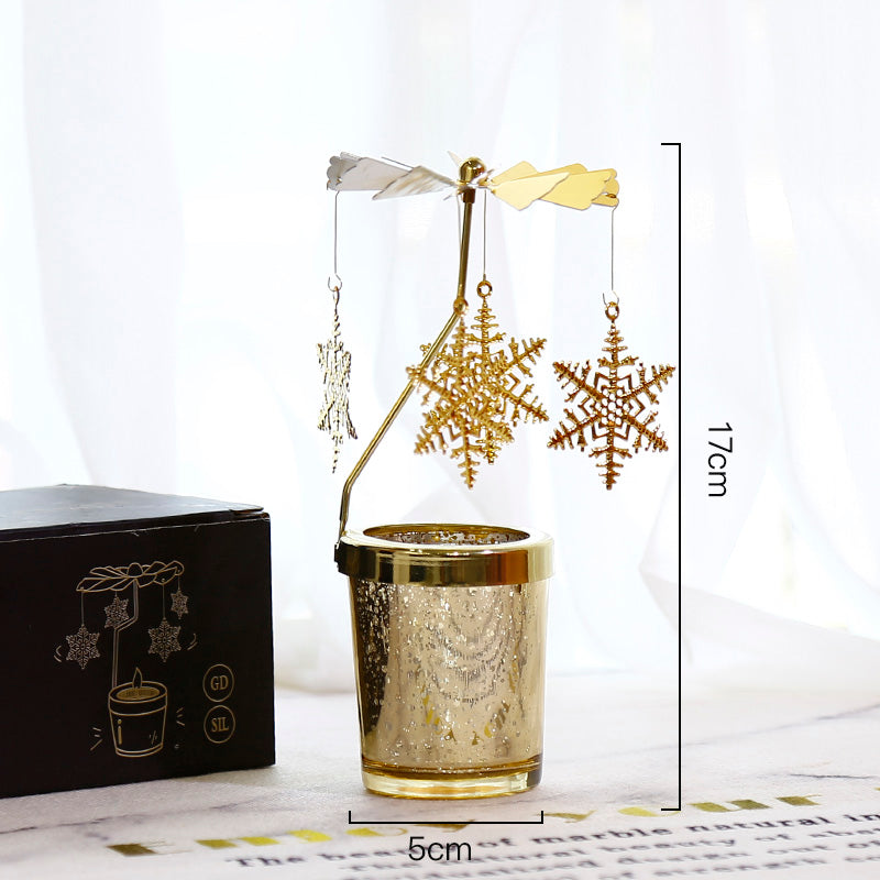 Golden Carousel Candle Holder