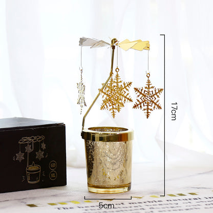 Golden Carousel Candle Holder