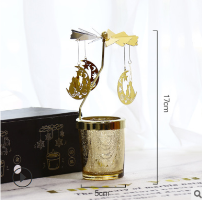 Golden Carousel Candle Holder