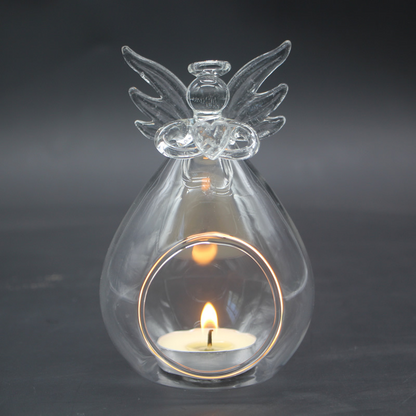 Angel Glass Candle Holder