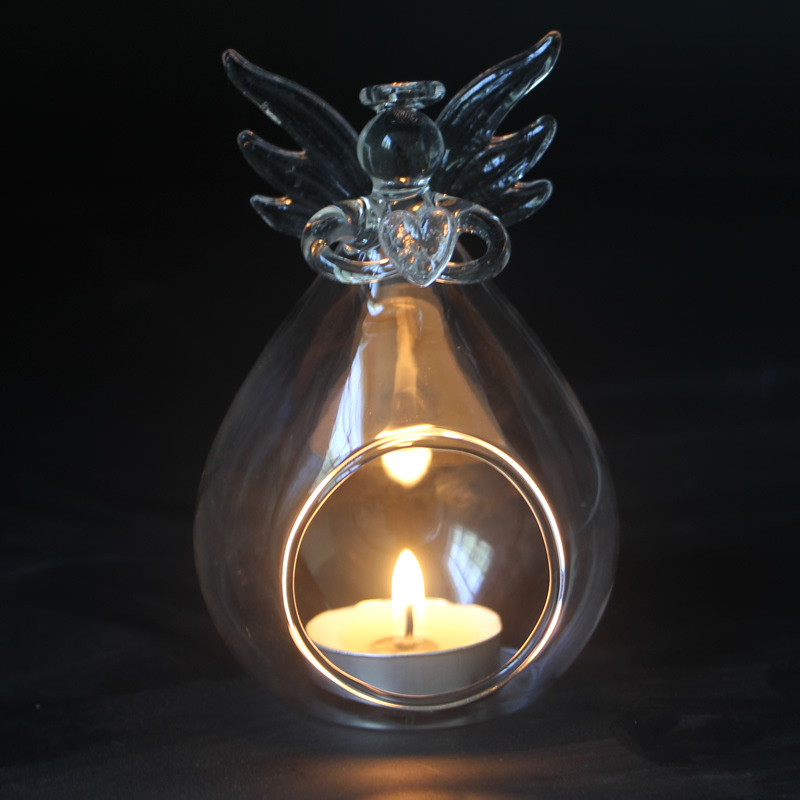Angel Glass Candle Holder