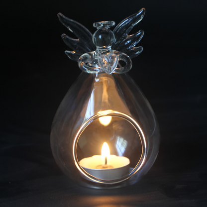 Angel Glass Candle Holder