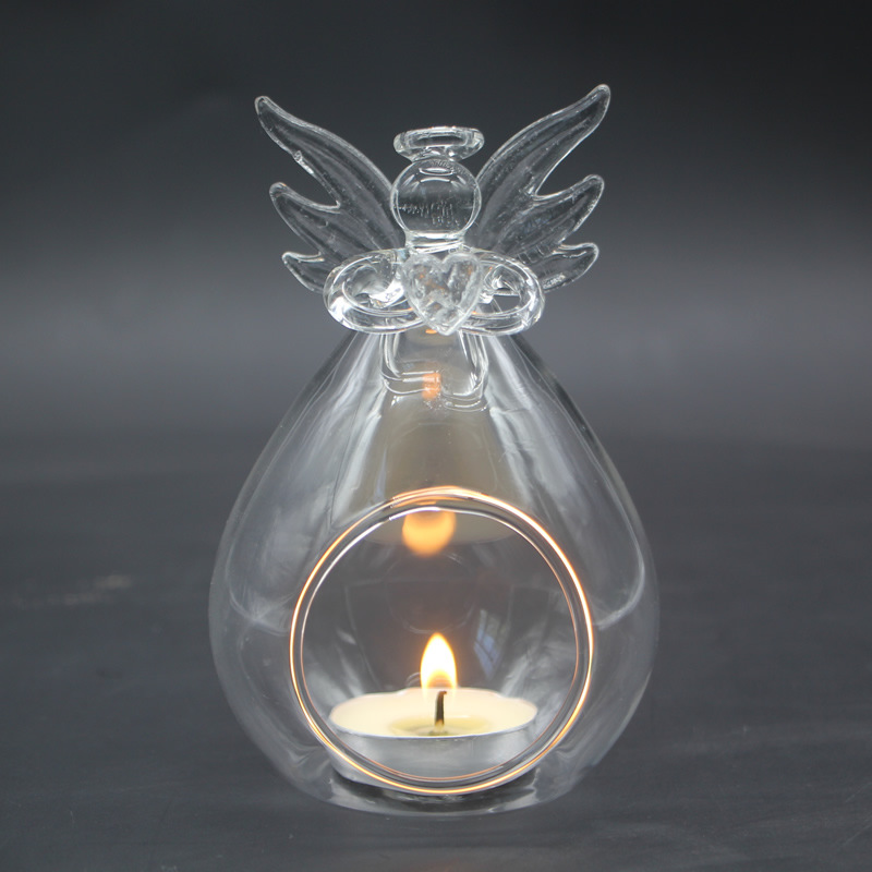 Angel Glass Candle Holder