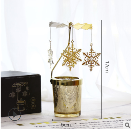 Golden Carousel Candle Holder