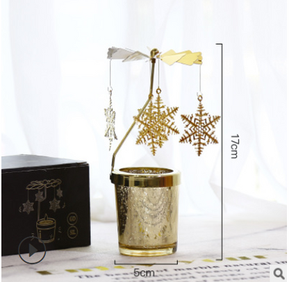 Golden Carousel Candle Holder