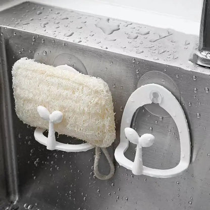 Suction-Cup Sink Sponge Rack
