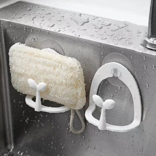 Suction-Cup Sink Sponge Rack