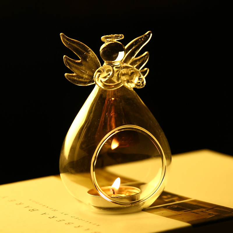 Angel Glass Candle Holder