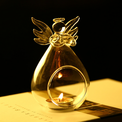 Angel Glass Candle Holder