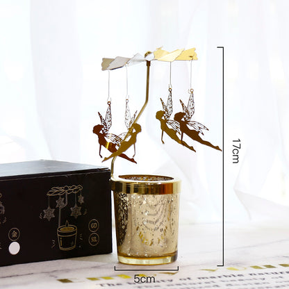 Golden Carousel Candle Holder