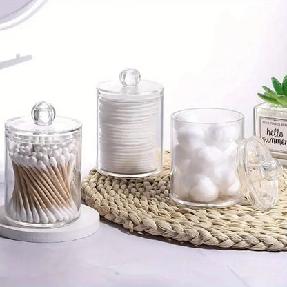 3-Piece Cotton Pad & Swab Organiser Set